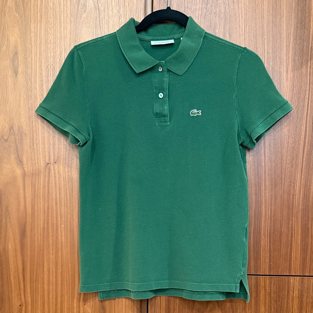 Lacoste Women’s Classic 2-button Green Polo Shirt
